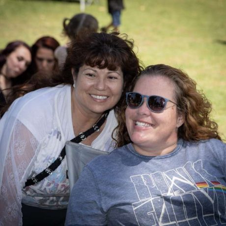 people smiling together for photo