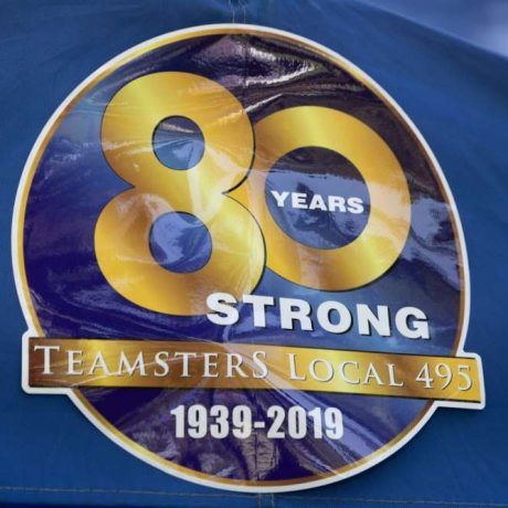 teamsters local 495 80 years strong logo