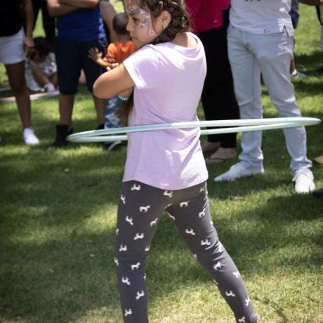 girl hula hooping