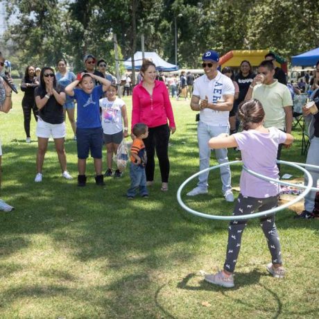 girl hula hooping