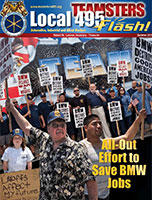 magazine cover for Teamsters Local 495