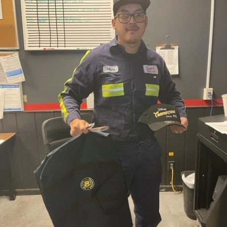 man posing wearing work uniform