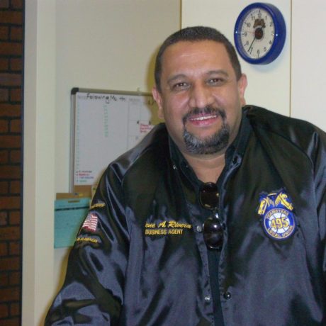 gene rivera wearing teamster jacket