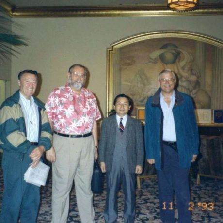 group of men standing together for photo