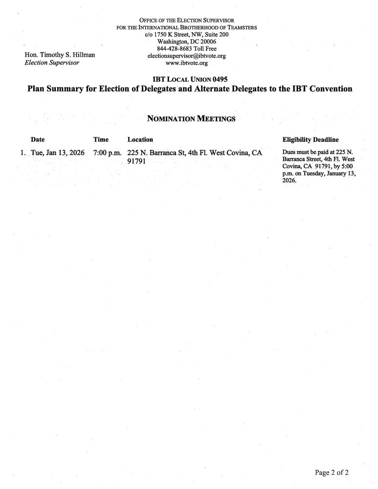 Local Union Plan Summary English